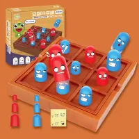 Tic Tac Toe ของเล่น Practice Logic Thinking เกมกระดานการศึกษาของเล่นไม่มีพิษ Mini Board เกมของเล่นของขวัญที่ดีที่สุดสำหรับชายหญิง