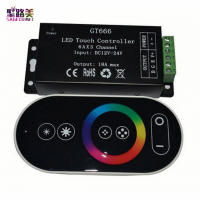 【☊HOT☊】 uylexs Dc12v-24v 6ax3channel 18a Rf Wireless Touch Rgb Controller Gt666หน้าจอสัมผัสควบคุมไฟหรี่ Rgb สำหรับแถบไฟ Led เทปไฟ