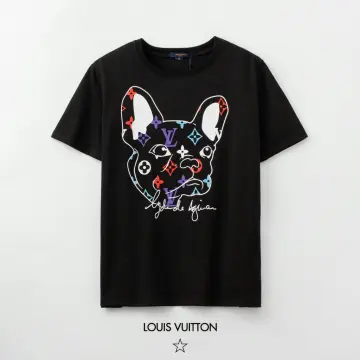 Genuine guarantee] L OUIS-UUITTON 2021 summer new style LV patch chest  embroidered T-shirt men and women short-sleeved couples parent-child wear