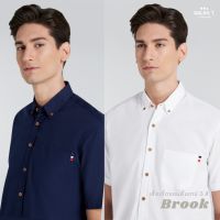 卍 [โค้ด15 NEWJULY15] เสื้อเชิ้ตแขนสั้นผู้ชาย OXFORD ธง 3 สี รุ่น BROOK - RALPH T OFFICIAL เสื้อเชิ้ต ผู้ชาย แขนสั้น