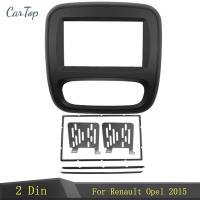 2Din Car Radio Fascia DVD Panel Dash Kit for Renault Trafic Opel Vivaro 2015 Up auto stereo installation Dashboard Panel