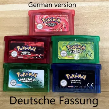 GBA-Pokemon Series 32-bit Video Game Cartucho, Inglês 5 Classic Emerald,  FireRed, LeafGreen, Rubi, Sapphire, Nintendo, Versão dos EUA