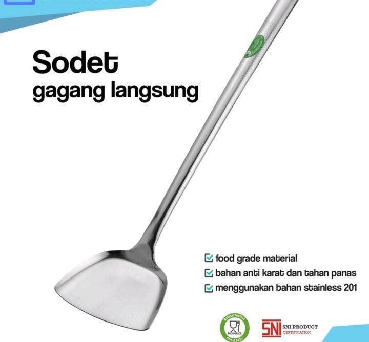 Sodet Stainless Sutil Spatula Resto Jumbo Tebal Full Lazada Indonesia