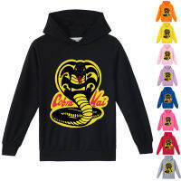 Cobra Kai Sai เสื้อแขนยาวสำหรับเด็กผู้ชายเสื้อผ้าเด็กสไตล์เกาหลีสำหรับฤดูใบไม้ผลิและฤดูใบไม้ร่วงเสื้อฮู้ดอนิเมะเด็กหญิงเด็กชายผ้าฝ้าย65% + เส้นใยโพลีเอสเตอร์35% 9สี0000