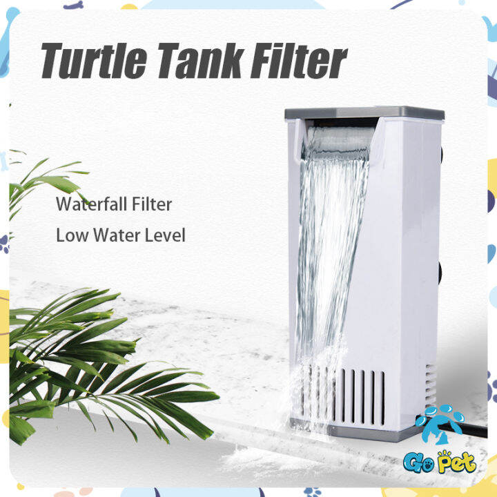 【3W / 4W】Aquarium Filter Turtle Tank Waterfall Filter Quiet Low Water