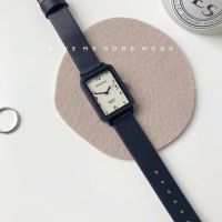 Black square watch ins niche design retro female student Korean version simple temperament 2021 new art