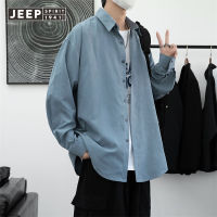 JEEP เสื้อเชิ้ตแขนยาวผู้ชาย,ใหม่ฤดูใบไม้ร่วงอินเทรนด์เข้าได้กับทุกชุดสีทึบแจ็คเก็ตแบบบางลำลองเสื้อสำหรับผู้ชายญี่ปุ่น