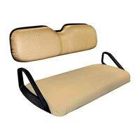 1Set Golf Cart Tan Front Seat Bottom Cover &amp; Backrest for EZGO TXT 1994-2014 71602-G04, 71753-G04