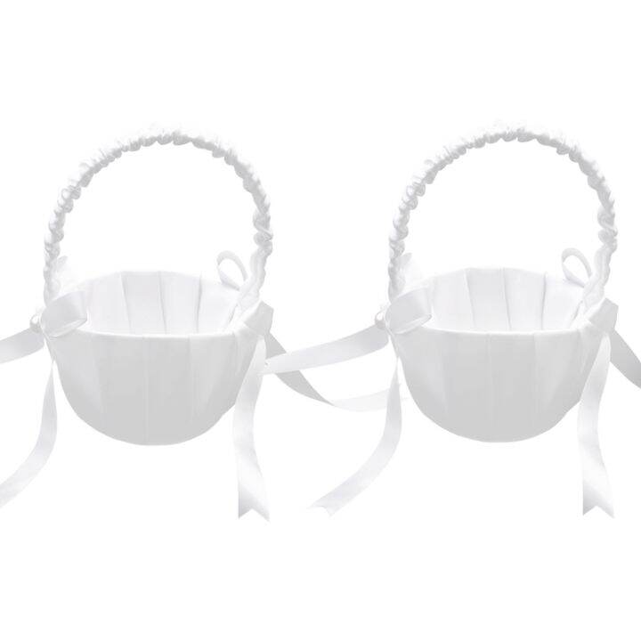 2-pack-wedding-satin-flower-basket-romantic-bowknot-party-rose-flower-girl-basket