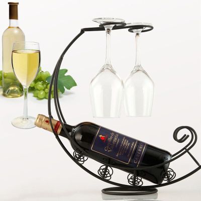 Creative Metal Wine Rack Hanging Wine Glass Holder Bar Stand Bracket Display Stand Bracket Decor Wine Holders