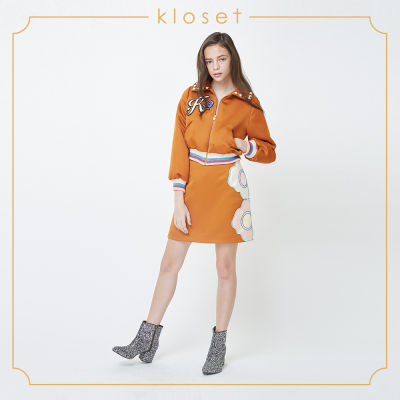 Kloset Embellished Mini Skirt (SH18-S001)เสื้อผ้าผู้หญิง เสื้อผ้าแฟชั่น กระโปรงแฟชั่น กระโปรงสั้น