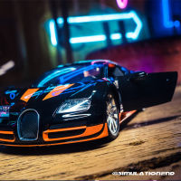 1:12 Remote Control Sports Car Can Open The Door Simulation Bugatti Car Model High-speed Drift RC Car Spray Childrens Toy