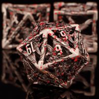 【LZ】 Conjunto de dados metálicos para Role Playing D   D Dice Set DND Dungeon e Dragon Dice 7pcs