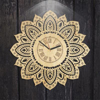 Mandala Wood Wall Clock Mandala Wood Decor Handmade Art Wood Wall Clock Ornament Wall Clock Modern Birthday Gift For Girl