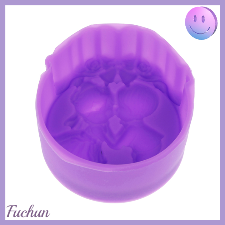 fuchun-สบู่แฮนด์เมดของชำร่วยตกแต่งเค้กแม่พิมพ์ซิลิโคนช็อคโกแลตเทวดาและเด็กหญิง