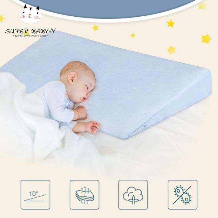 SBY Baby Sleep Positioner Pillow Anti-Reflux High Incline Newborn Baby ...