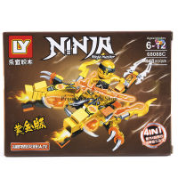 ProudNada Toys ของเล่นเด็กชุดตัวต่อเลโก้นินจา S NINJA THUNDER SWORDSMAN 136 PCS S8603