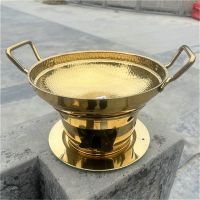 Solid alcohol furnace Small Hot Pot Household alcohol pot Catering Special Pot Stainless steel hammer printed dry pot utensils