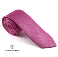 Giorgio Del Sarto Silk Necktie Pink Fabric Texture เนคไทผ้าไหมสีชมพูมีเท็กเจอร์