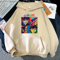 Gorillaz Topi Hoodie Band Rock Kaus Atasan Musim Dingin Wanita Streetwear Pakaian Hip-Hop Pria Bertudung Merek Band Musik Pakaian Atasan Size Xxs-4Xl