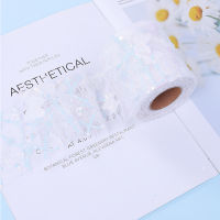 10Yards 8CM 3D Butterfly Glitter Tulle Roll Crystal Sequin Organza DIY Wedding Home Birthday Decoration Bow Materia Y2021061803