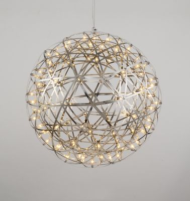 ✒♚▫ Modern Brief Loft Spark Ball LED Chandelier Fixture Firework Ball Stainless Steel Lobby Pendant Lamp Home Decor Lighting