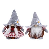 [Toy City] 2Pcs Lovely Christmas Gnome Doll Decorations Desktop Adornment Delicate Decoration For Window Sills