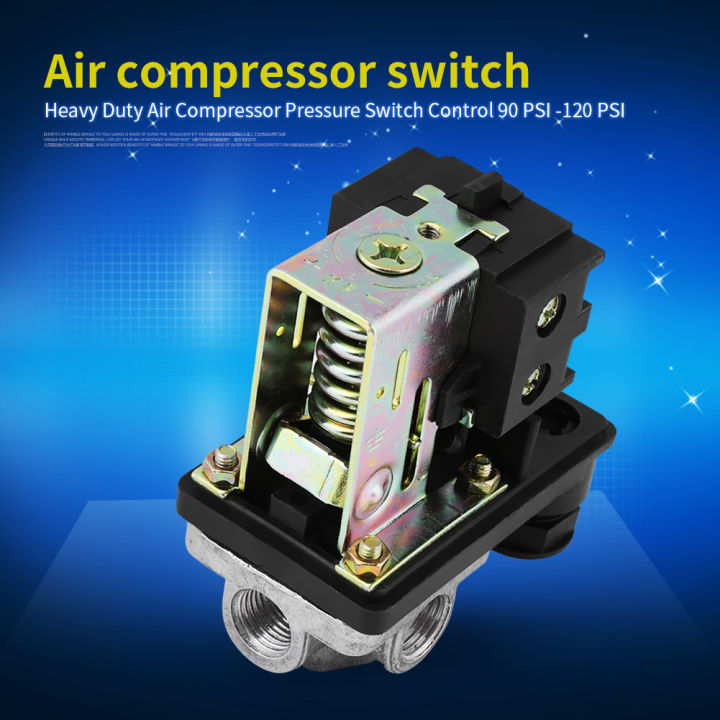 heavy-duty-air-compressor-pressure-switch-ควบคุมแรงดัน-air-compressor-โดยสวิตช์ควบคุมสี่พอร์ต-90psi-120psi