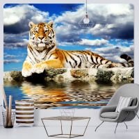 Animal psychedelic scene home decor tapestry bohemian decor bedroom large size bed sheet sofa blanket yoga mat