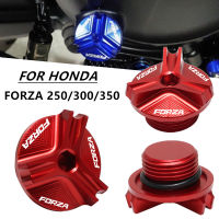 ฝาปิดน้ำมันเครื่อง FOR Honda FORZA 350 300 250 300 FORZA350 2023 อะไหล่มอเตอร์ไซค์ งาน CNC ฝาครอบสกรูท่อระบายน้ํามันเครื่องยนต์