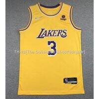 ✿◑℡ 2022 new men Los Angeles Lakers 3 Anthony Davis embroidery basketball jerseys jersey yellow