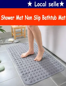 Long Bathtub Mat Tpe Door Mat Bathroom Anti-slip Mat With Drain Holes,  Suction Cups, Non-slip Shower Mat For Preventing Falls