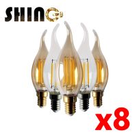 [HOT QQZIWWUJJWG 104] 8Pcs Lampara E14หลอดไฟ Led C35T 4W Retro Edison Filament หลอดไฟ Bombillas 220V Vintage โคมไฟ2700K 4000K หลอดไฟ Led สำหรับ House