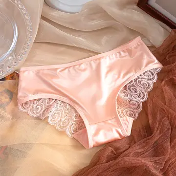 Generic 2pcs Sexy Lace Women Underwear Plus Size Briefs Thin Mid