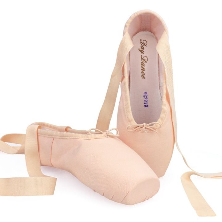 cod-dsfgerererer-girls-women-ballet-pointe-shoes-pink-canvas-cotton-ballet-dance-shoes