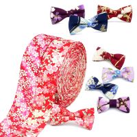 [HOT!] Sisi Crafts Sakura 10 25 50mm Korea Flower Ribbon Print Crane Wave Floral Fabric Cotton Bias DIY Hair Bow Collar Handmade Trim