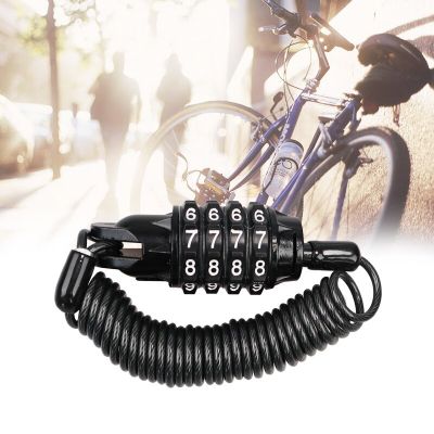 Bicycle Multi-function Wire Lock Password Anti-theft Lock Bicycle Luggage Lock Riding Portable Bicycle Accessories Cable Lock Locks