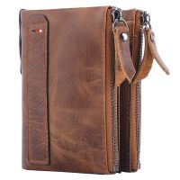 Men Wallets 100 Genuine Cow Leather Short Card Holder Leather Men Purse High Quality Luxury Brand Male Wallet