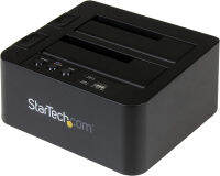 StarTech.com USB 3.1 (10Gbps) Hard Drive Duplicator Dock for 2.5" &amp; 3.5" SATA SSD HDD + 4Kn - USB/ USB-C [Thunderbolt 3 Compatible] Cloner (SDOCK2U313R),Black