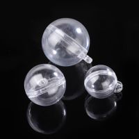 10pcs/lot 20 25 30mm Christmas Tress Decorations Ball Transparent Open Plastic Clear Bauble Ornament Gift Present Box Decoration