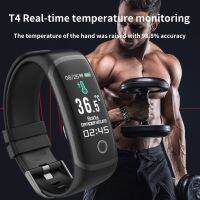 ❄❅☢ Dropshipping T4 Smart Bracelet Real-time Temperature Heart Fitness Tracker Blood Pressure Multi-sport Mode Smart Band