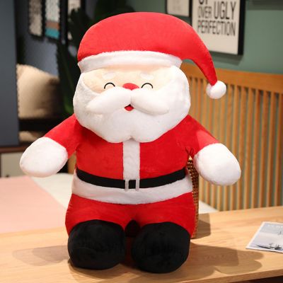 ของเล่นตุ๊กตาซานตาคลอสคริสต์มาสมี2แบบให้เลือกดวงตากลมเหมาะสำหรับตกแต่งห้องนอนสำนักงานบ้าน