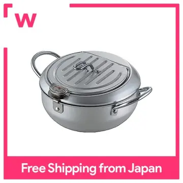 Yoshikawa Tempura Pan Fryer with Thermometer 20cm SJ1024