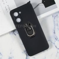 For Realme C33 6.5 quot; RealmeC33 RMX3624 C 33 Back Finger Ring Soft TPU Silicone Case On For Realme C33 Bracket Phone Cover