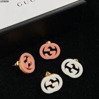 New Style Double G Color Nylon Epoxy Simple Earrings Fashion 925 SiLer Needle Non-Allergic Ladies