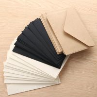 10/20PCS Classical White Black Kraft Blank Mini Paper Window Envelopes European Style Wedding Invitation Envelope Gift Envelope