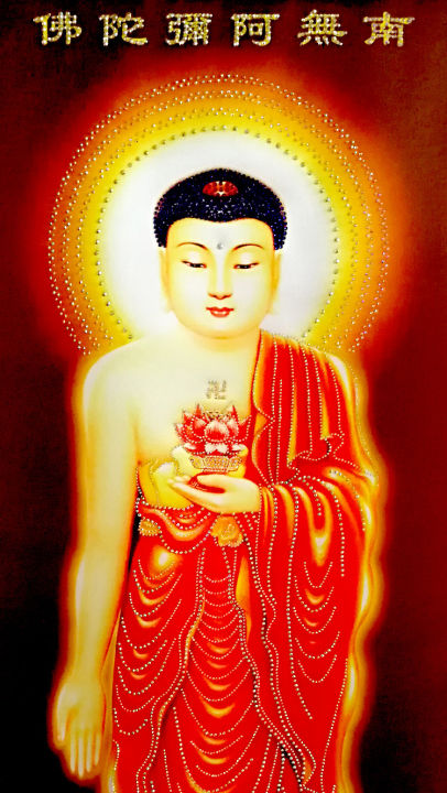 hot-ภาพวาดผ้าไหมเลื่อนภาพ-amitabha-buddha-พร้อมเพชรสีน้ำตาลภาพวาดแขวนห้องโถงพระพุทธรูปภาพวาดตกแต่งห้องศึกษาภาพวาดพระพุทธรูป