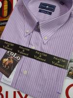 ?Polo Valente" เสื้อเชิ้ตแขนสั้นลายริ้วผ้า COTTON CVC เนื้อแน่นสวมใส่สบายจัดลายใหม่มาลด 70% จาก 1,690 บาทเหลือ 490 บาท