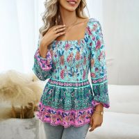 New Product Autumn New Fashion Boho T-Shirt Womens Bohemian Clothes Female Tops Free Shipping