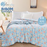 Zleepsleep : Bibom Collection ผ้าห่มเนื้อผ้าคอตตอนสไตล์เกาหลี ลายใหม่ล่าสุด ขนาด 3.5ฟุต Bloom Peach